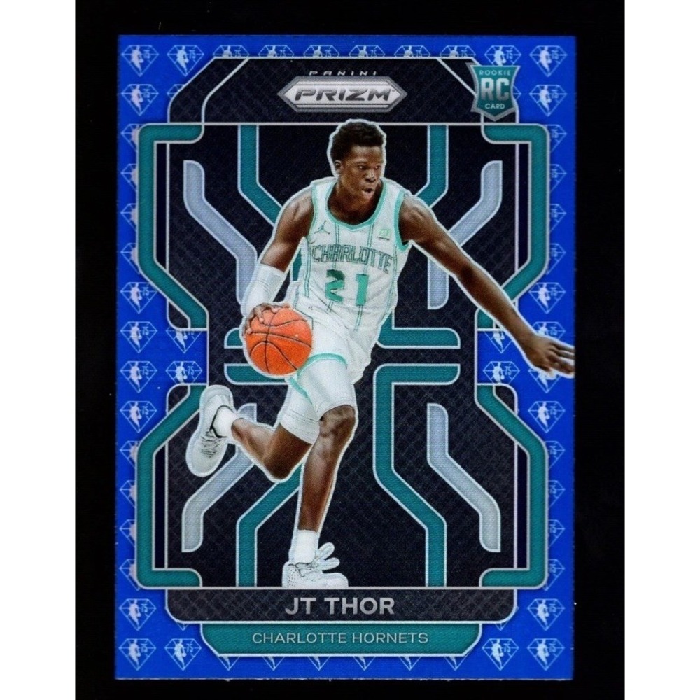 2021-22 PRIZM 75TH BLUE DIAMOND #272 JT THOR RC CHARLOTTE HORNETS